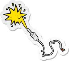 sticker of a cartoon electrical jack png