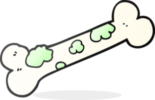 hand drawn cartoon moldy old bone png