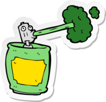 sticker of a cartoon spray can png