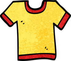 camiseta de dibujos animados de ilustración con textura grunge png