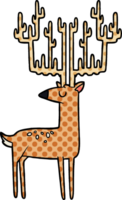 cartoon stag with huge antlers png