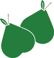 flat color retro cartoon of a pears png