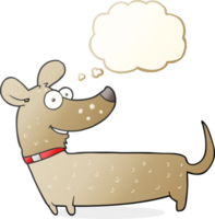 hand drawn thought bubble cartoon happy dog png