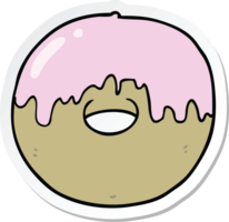 autocollant d'un beignet de dessin animé png