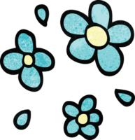 dessin animé doodle fleurs décoratives png