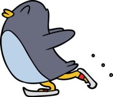 patinaje sobre hielo de pingüino de dibujos animados png
