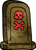 cartoon doodle grave stone png