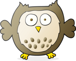 hand drawn cartoon owl png