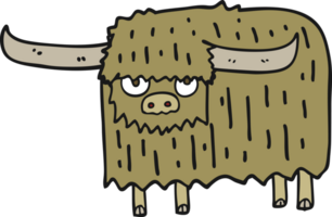 cartoon hairy cow png