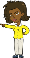 cartoon woman pointing png