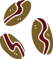 cartoon doodle of coffee beans png