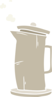 flat color style cartoon old kettle png