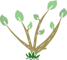 flat color style cartoon sprouting plant png