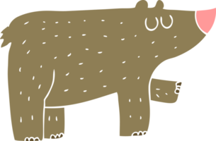 flat color illustration of bear png