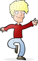 Cartoon glücklicher Mann tanzt png