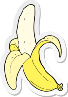 sticker van een cartoonbanaan png