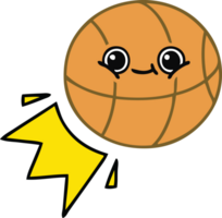 cute cartoon of a basketball png