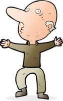 cartoon worried middle aged man png