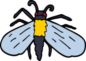 tecknad doodle bee png