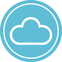 clima nube circular icono símbolo png