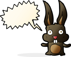 lapin de dessin animé avec bulle de dialogue png