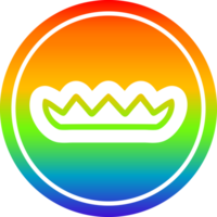 einfach Blätter Symbol mit Regenbogen Gradient Fertig png