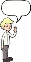 cartoon arrogant boy with speech bubble png