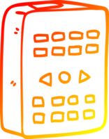 warm gradient line drawing of a cartoon old remote control png