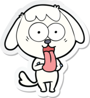 sticker of a cute cartoon dog png