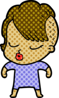 cartoon pretty hipster girl png