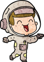 Lycklig tecknad serie astronaut png