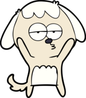 cartoon bored dog png