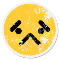 simple unhappy face circle png