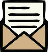 cute cartoon of a letter and envelope png