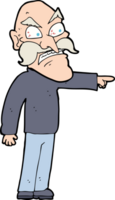 cartoon furious old man png