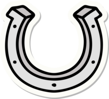 sticker of tattoo in traditional style of a horse shoe png