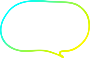 cold gradient line drawing of a cartoon expression bubble png