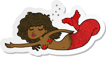 sticker of a cartoon mermaid png