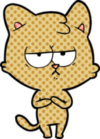 gato de desenho animado entediado png