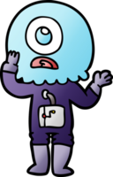 worried cartoon cyclops alien spaceman png