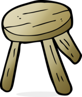 taburete de madera de dibujos animados png