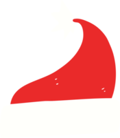 flat color illustration of christmas hat png