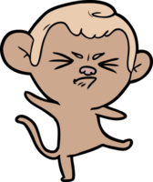 singe agacé de dessin animé png