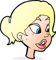 cartoon friendly woman png