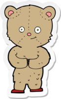 sticker of a cartoon teddy bear png