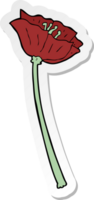 adesivo di un fiore cartone animato png