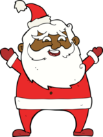 glad santa tecknad serie png