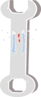 chave inglesa de desenho de estilo de cor plana png