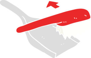 Flache Farbdarstellung von Kehrblech und Bürste png