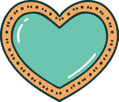 iconic tattoo style image of a heart png